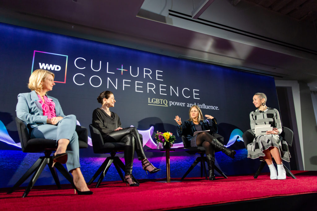 four women on stage